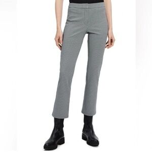 Theory Slim Kick Black/White Houndstooth Pants Size 10